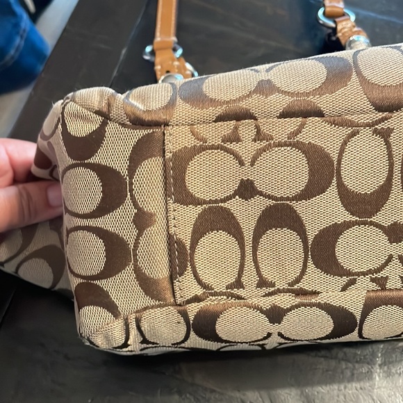 Coach Tan/Brown Canvas Satchel - Picture 9 of 11